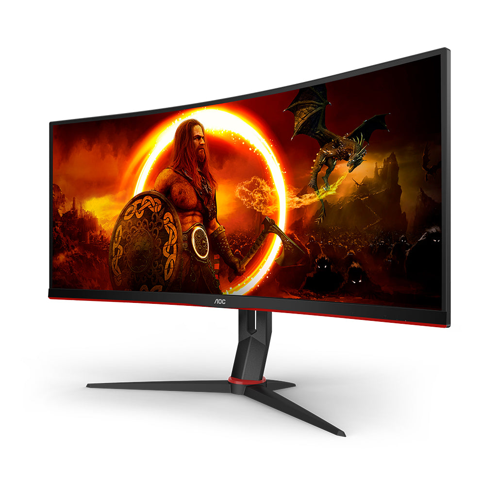 AOC CU34G2XP/BK 34" WQHD - 180Hz Curved Gaming Monitor, 32975065317628, Available at 961Souq