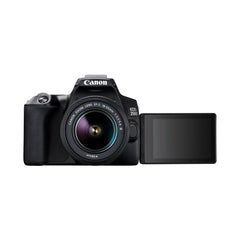 A Photo Of Canon EOS 250D Black DSLR Camera with EF-S 18-55mm f/3.5-5.6 III Lens – Lightweight, 4K Video, 24.1MP Sensor