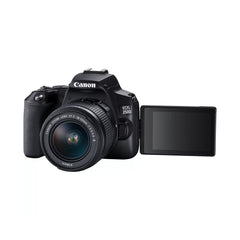 A Photo Of Canon EOS 250D Black DSLR Camera with EF-S 18-55mm f/3.5-5.6 III Lens – Lightweight, 4K Video, 24.1MP Sensor