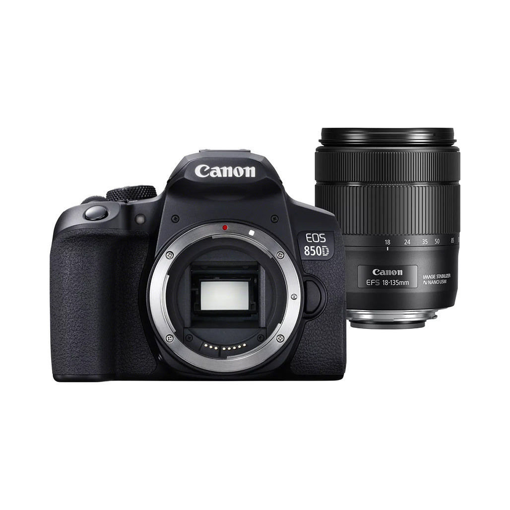 A Photo Of Canon EOS 850D Camera with EF-S 18-135mm f/3.5-5.6 IS USM Lens