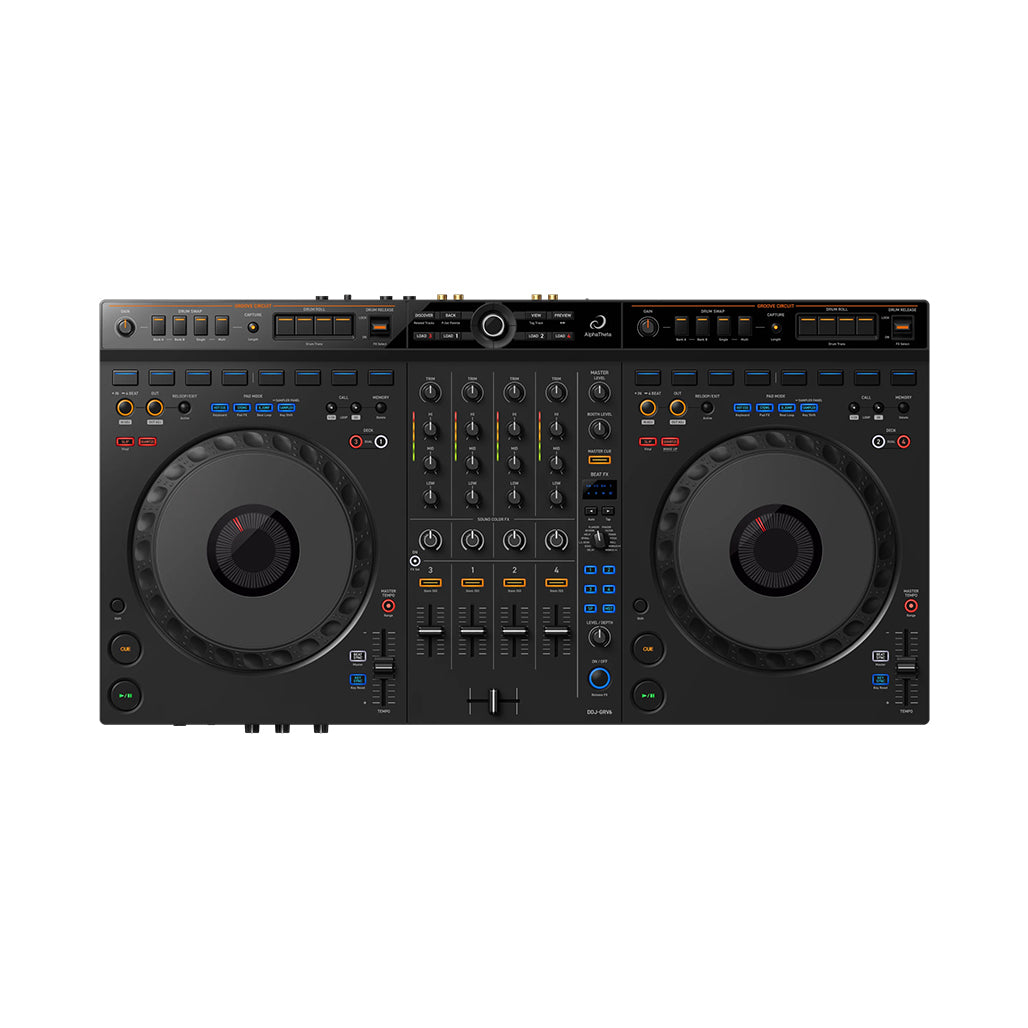 A Photo Of Pioneer AlphaTheta DDJ-GRV6 4-Channel Performance DJ Controller – Club-Standard Features for Creative Mixing