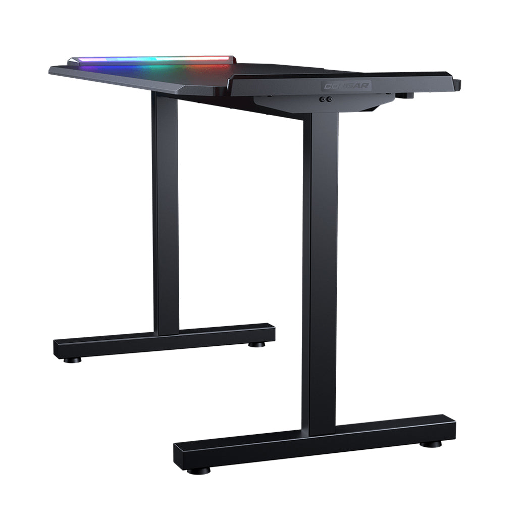 A Photo Of Cougar Deimus 120 - Gaming Desk – Compact with RGB Lighting, USB Hub, and Ergonomic Design