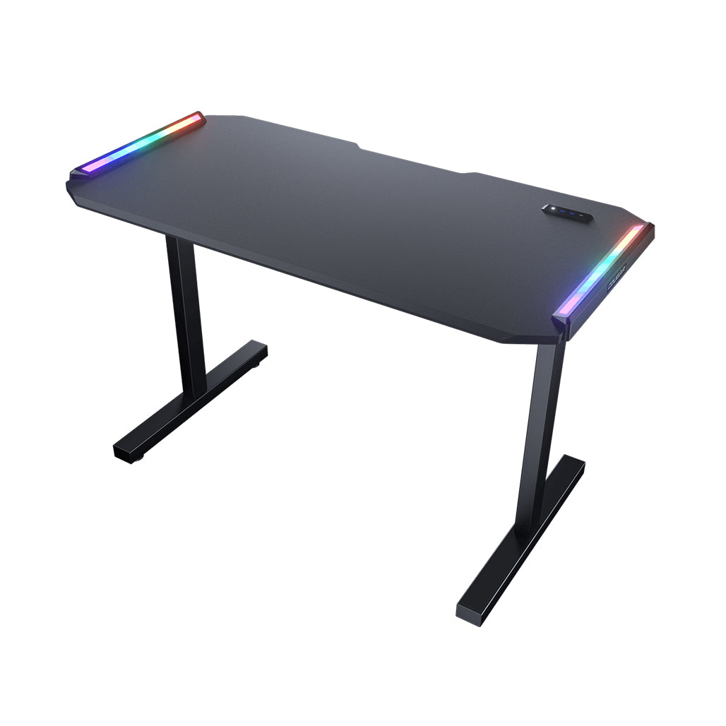 A Photo Of Cougar Deimus 120 - Gaming Desk – Compact with RGB Lighting, USB Hub, and Ergonomic Design