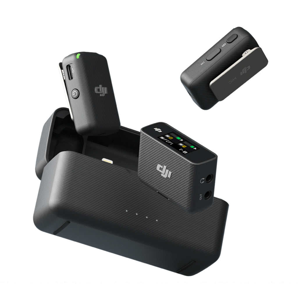 DJI Mic 2 Pocket Size Pro Audio Wireless Microphone (2 TX + 1 RX + Charging Case), 32960984088828, Available at 961Souq