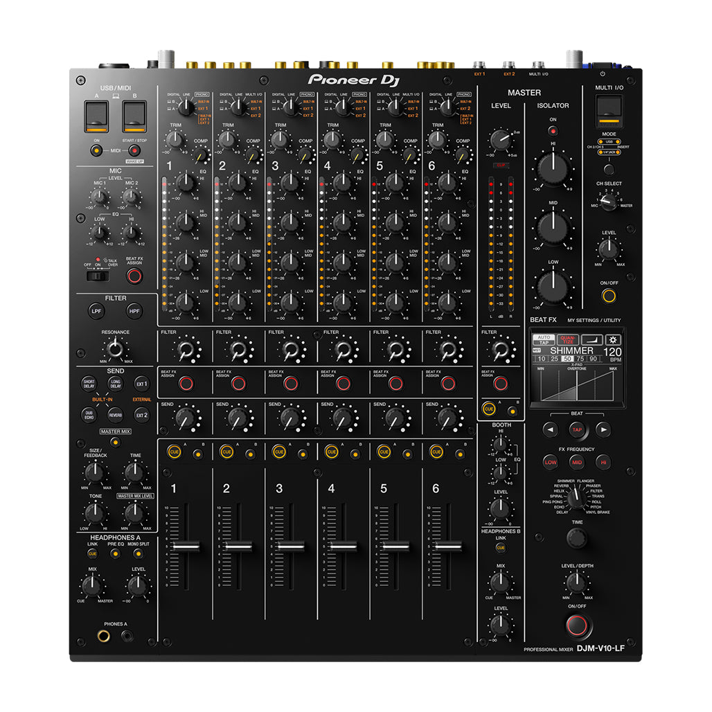 A Photo Of Pioneer DJM-V10-LF - 6-Channel Professional DJ Mixer with Long Faders