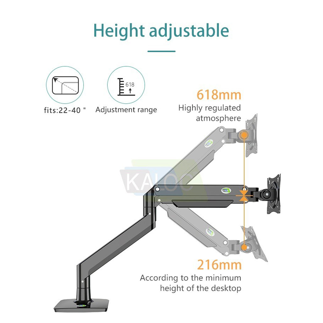 A Photo Of KALOC DS160 Adjustable Single Monitor Arm for 22