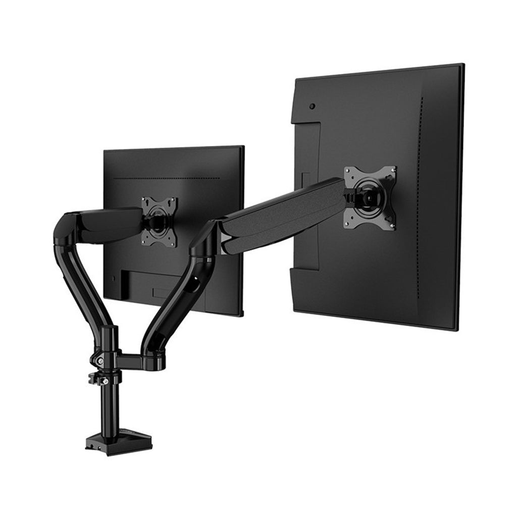 A Photo Of Kaloc DS902 Adjustable Dual Monitor Arm with Internal Gas Spring – Supports 17