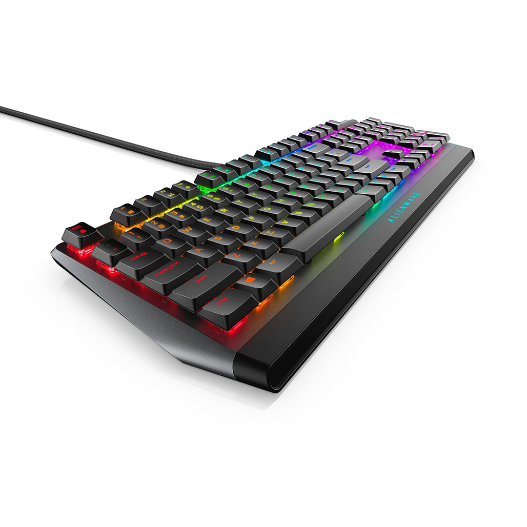 A Photo Of Dell Alienware AW510K Low Profile RGB Mechanical Gaming Keyboard - Cherry MX Red Switches, Dark Side of the Moon