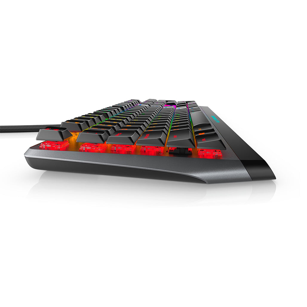 A Photo Of Dell Alienware AW510K Low Profile RGB Mechanical Gaming Keyboard - Cherry MX Red Switches, Dark Side of the Moon