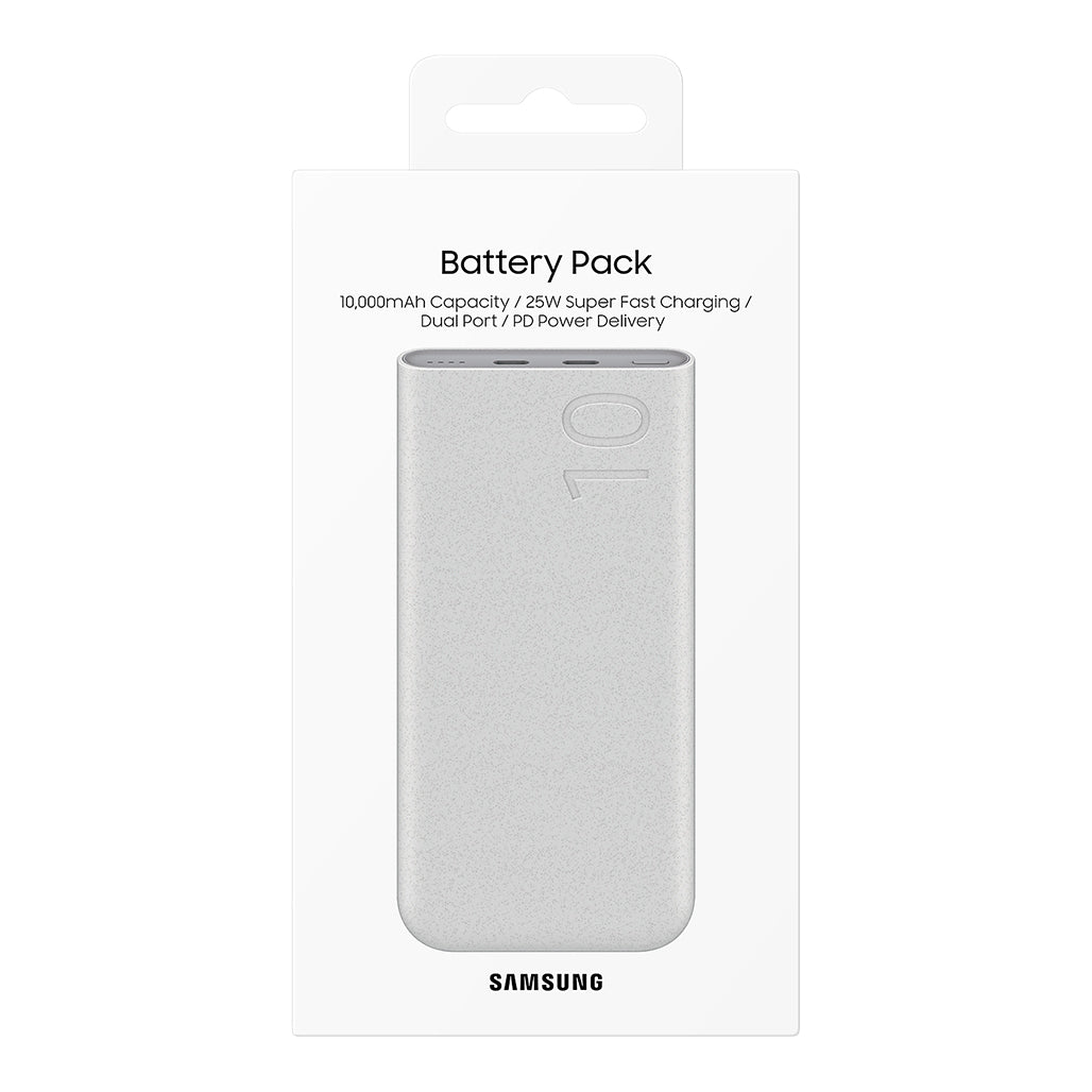 A Photo Of Samsung 10000mAh Battery Pack - Dual-Port Power Bank with Super Fast Charging & Recycled Materials | EB-P3400XUEGWW