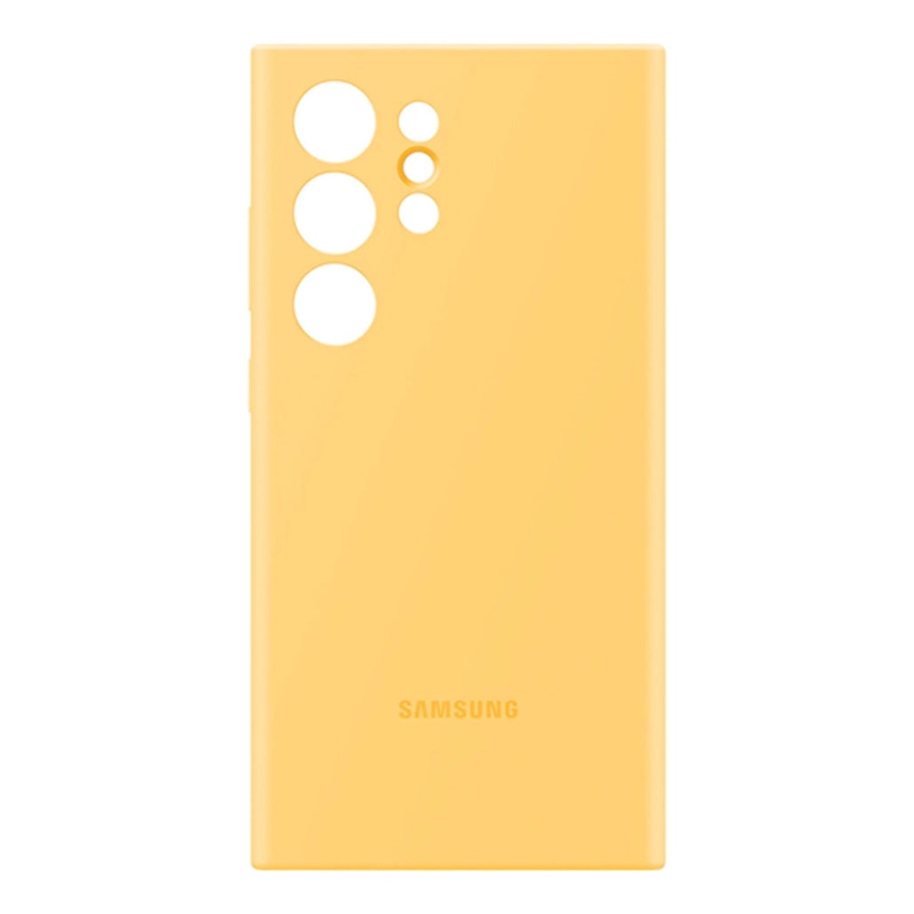 A Photo Of Samsung Galaxy S24 Ultra Silicone Case - Yellow | EF-PS928TYEGUS