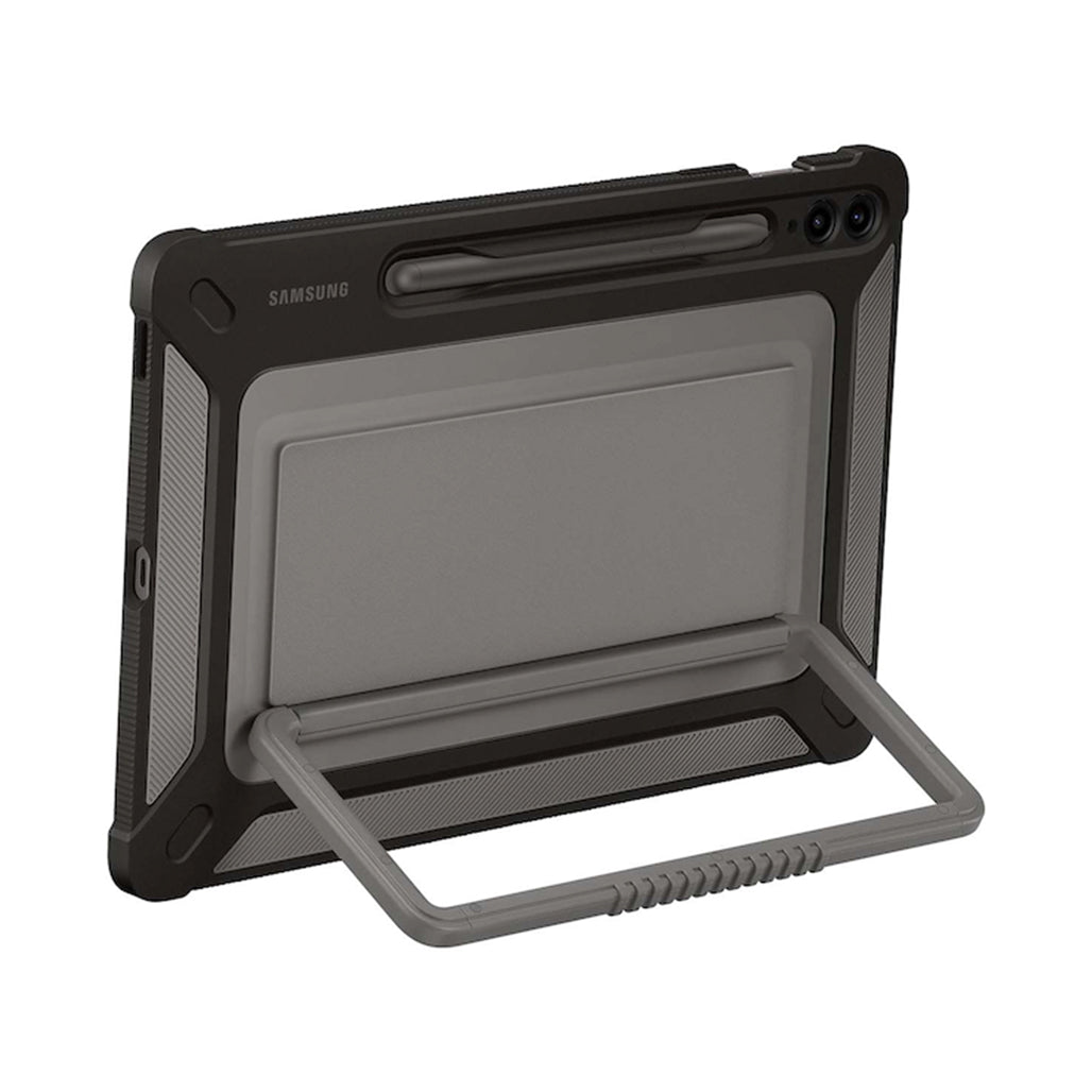 A Photo Of Samsung Outdoor Cover for Galaxy Tab S9 FE+ / S9 FE+ 5G - Rugged Military-Grade Protection with Adjustable Stand and S Pen Storage