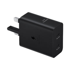 A Photo Of Samsung 50W PD Power Adapter T5020 with 5A USB-C to USB-C Cable - Dual-Port Fast Charger for Multi-Device Compatibility