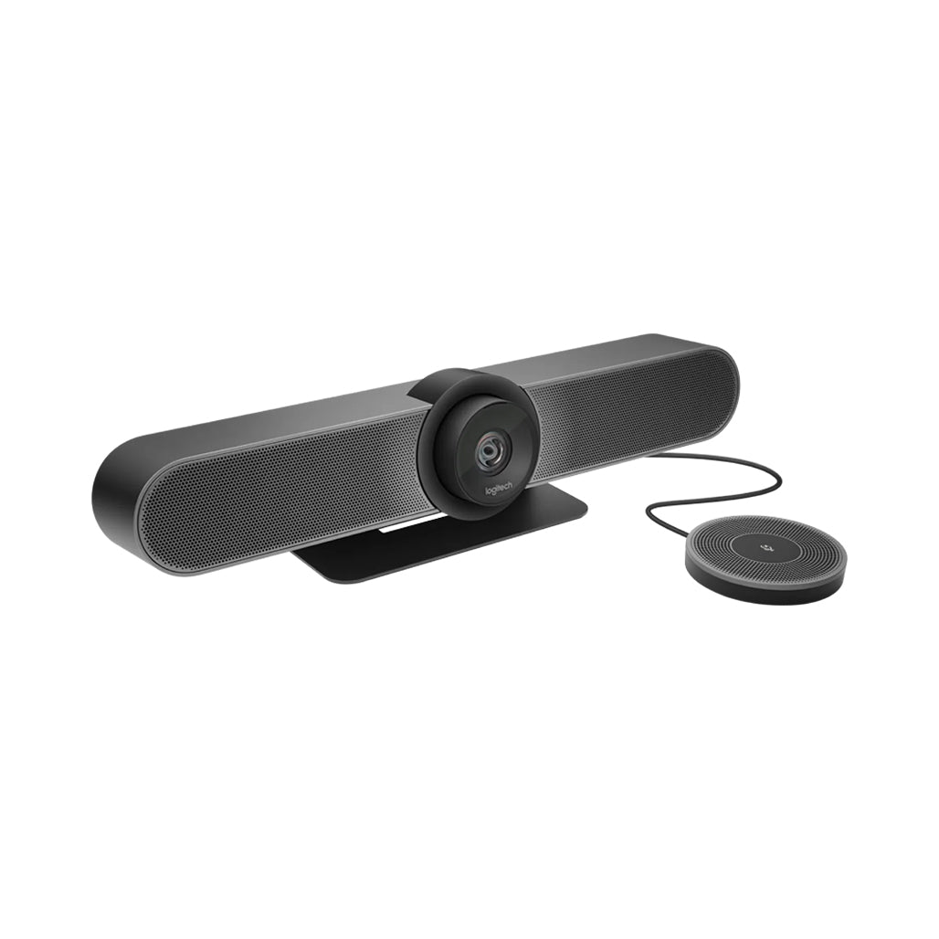 A Photo Of Logitech Expansion Mic for MeetUp – Add-On Microphone with Mute Control for Enhanced Audio Range