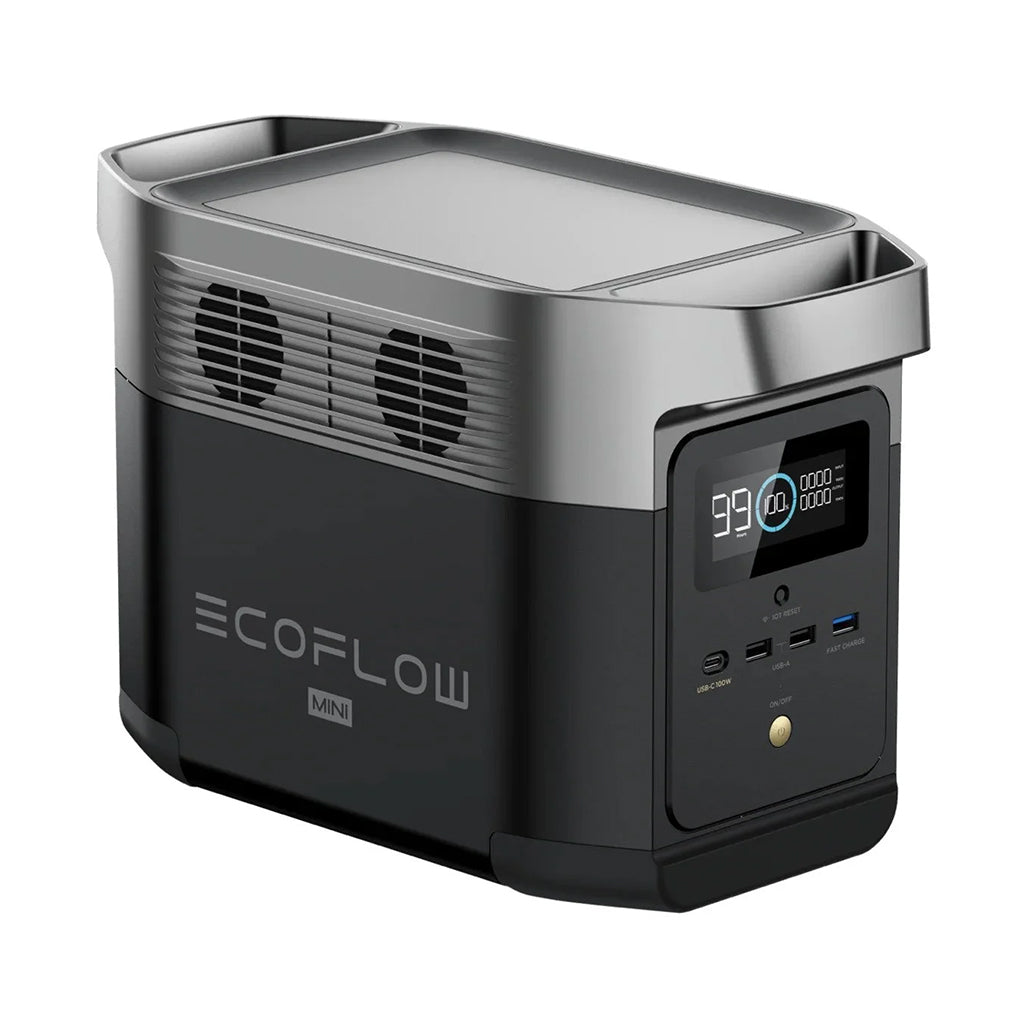 A Photo Of EcoFlow DELTA Mini EFD320 | Compact 1400W Portable Power Station with Rapid Charging and Solar Input