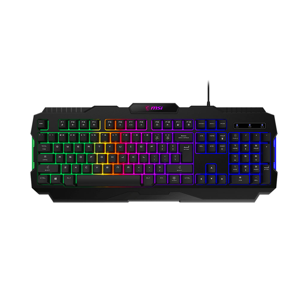 A Photo Of MSI FORGE GK100 Keyboard - Precision Gaming Keyboard with Anti-Ghosting, Customizable RGB, and Durable Switches