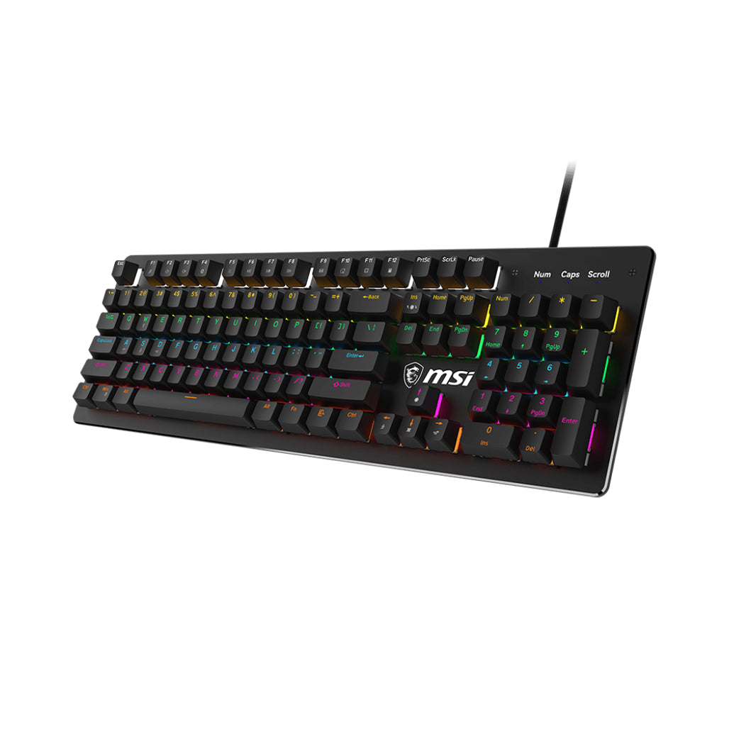 A Photo Of MSI FORGE GK300 Mechanical Gaming Keyboard – Blue Switches, RGB Backlit, Ergonomic Design