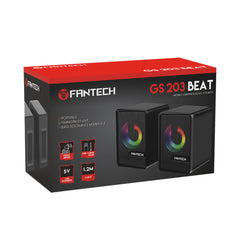 A Photo Of Fantech BEAT GS203 USB 2.0 Gaming Music Speaker with RGB Illumination and Bass Resonance Membrane