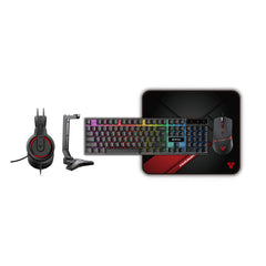 A Photo Of Fantech P51 Gaming Set 5-in-1: Mouse, Keyboard, Headset, Stand, and Mousepad