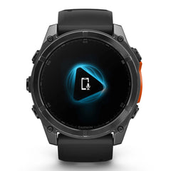 A Photo Of Garmin fēnix® 8 – 51 mm Smartwatch with AMOLED Display, Built-In GPS, and Dive Rating - Slate Gray, Black Silicone Band