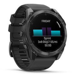 A Photo Of Garmin fēnix® 8 – 51 mm Smartwatch with AMOLED Display, Built-In GPS, and Dive Rating - Slate Gray, Black Silicone Band