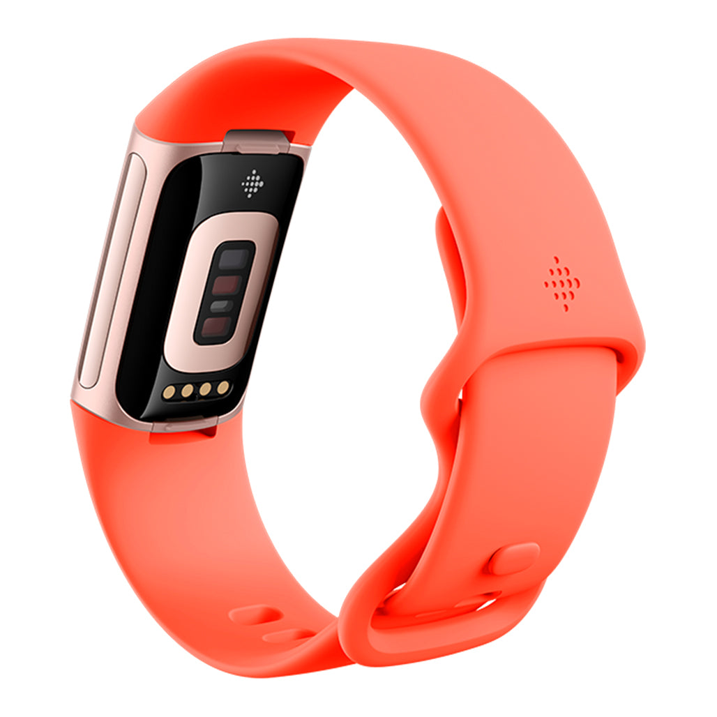 Fitbit Charge 6 - Premium Fitness Tracker - Coral/Champagne Gold Aluminum, 32667641774332, Available at 961Souq