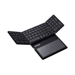 A Photo Of Bluetooth Foldable Keyboard with Touchpad - Full-Size, Multi-Device, Wireless Compatibility