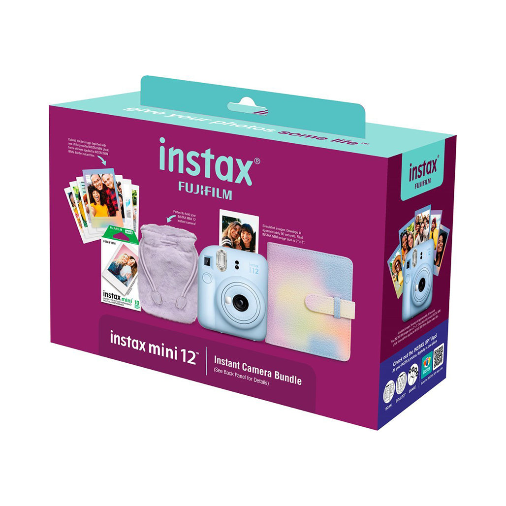 A Photo Of Fujifilm INSTAX MINI 12 Holiday Bundle – Instant Camera with Film, Photo Album & Accessories