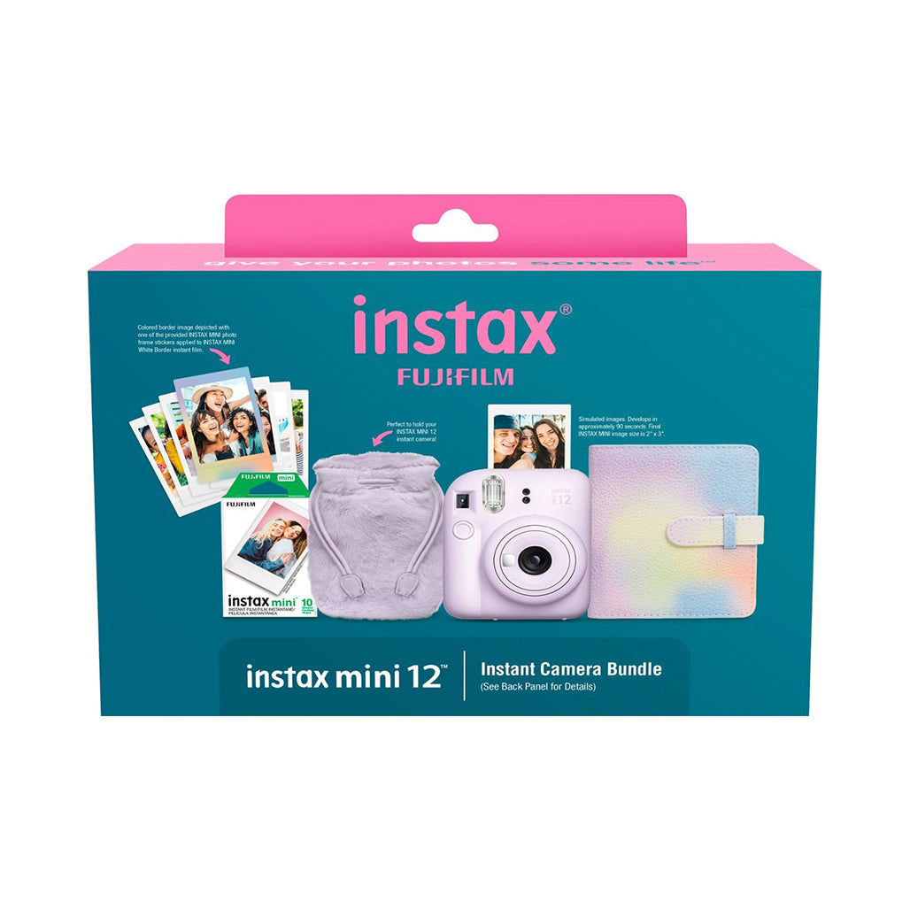 A Photo Of Fujifilm INSTAX MINI 12 Holiday Bundle – Instant Camera with Film, Photo Album & Accessories