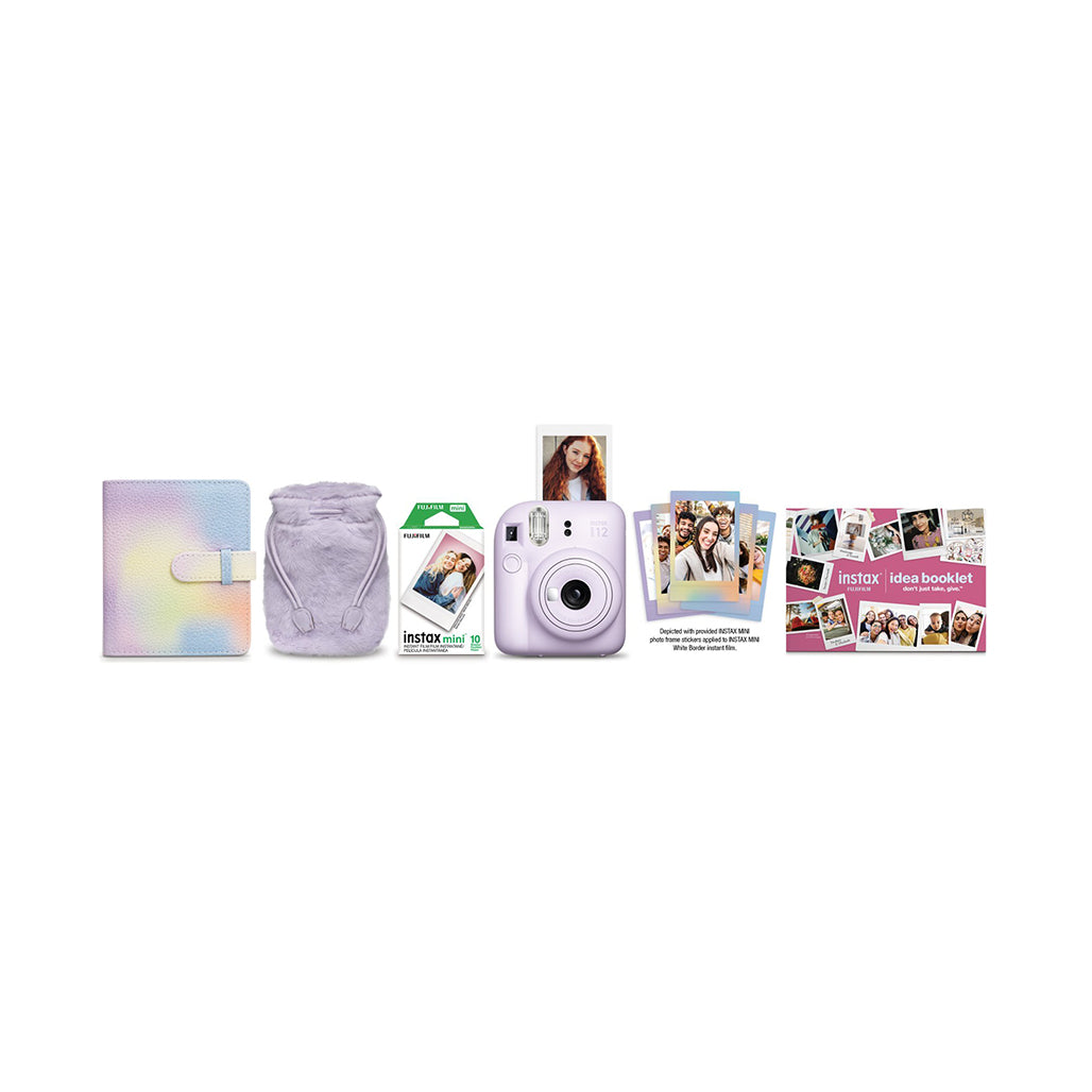 A Photo Of Fujifilm INSTAX MINI 12 Holiday Bundle – Instant Camera with Film, Photo Album & Accessories