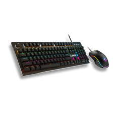 A Photo Of MSI FORGE GK300 Gaming Keyboard and Mouse Combo – Durable Blue Mechanical Switches, RGB Lighting, and High-Performance Precision