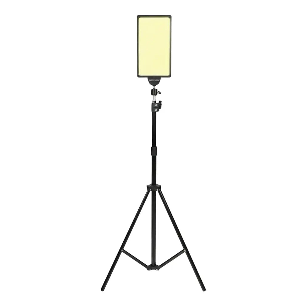 A Photo Of Green Lion 50W Camping LED Light with Adjustable Tripod Stand – Portable Outdoor Illumination