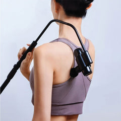 A Photo Of Green Lion Long Handle Massage Gun - Black | Deep Tissue Percussion Massager for Muscle Recovery & Pain Relief