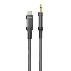 A Photo Of Green Lion Lightning to AUX 1M Braided Cable – Black, High-Quality Audio & Durability for iPhone