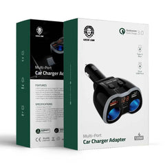Green Lion GNMULTPCKTBK Multi-Port Car Charger Adapter - Black