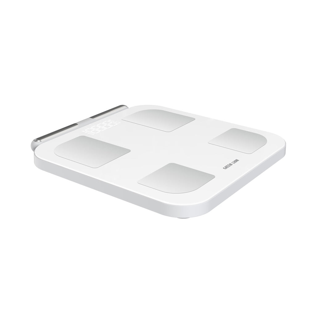 A Photo Of Green Lion Smart Body Scale with 8 Electrodes, Bluetooth 5.0, and 180kg Capacity - White