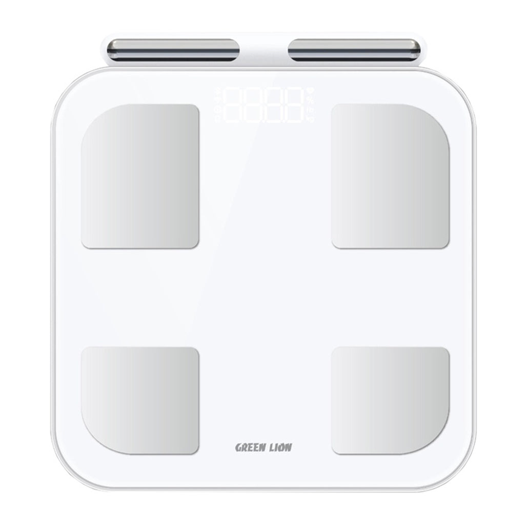 A Photo Of Green Lion Smart Body Scale with 8 Electrodes, Bluetooth 5.0, and 180kg Capacity - White