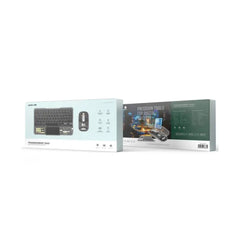 A Photo Of Green Lion Transparent Duo Wireless Keyboard & Mouse - Bluetooth 3.0, 5 Million Click Lifespan, Universal Compatibility, 2.4 GHz Connectivity, Clear Design