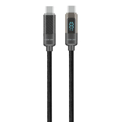 A Photo Of Green Lion USB-C to USB-C Digital Display Charging Cable - 100W, 1M, Black