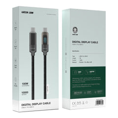 A Photo Of Green Lion USB-C to USB-C Digital Display Charging Cable - 100W, 1M, Black