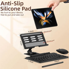 Wireless Keyboard and mouse set with pencil & Folding bracket for Samsung Fold