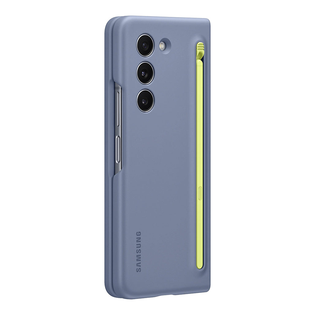 A Photo Of Samsung Galaxy Z Fold5 Slim S-Pen Case - Icy Blue, Built-in S Pen with Eco-Friendly Materials