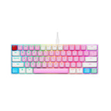 GamerTek GK60 Mini Gaming Keyboard - Cotton Candy