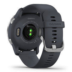 Garmin Venu 2 - Silver Stainless Steel Bezel with Granite Blue Case and Silicone Band | 010-02430-00