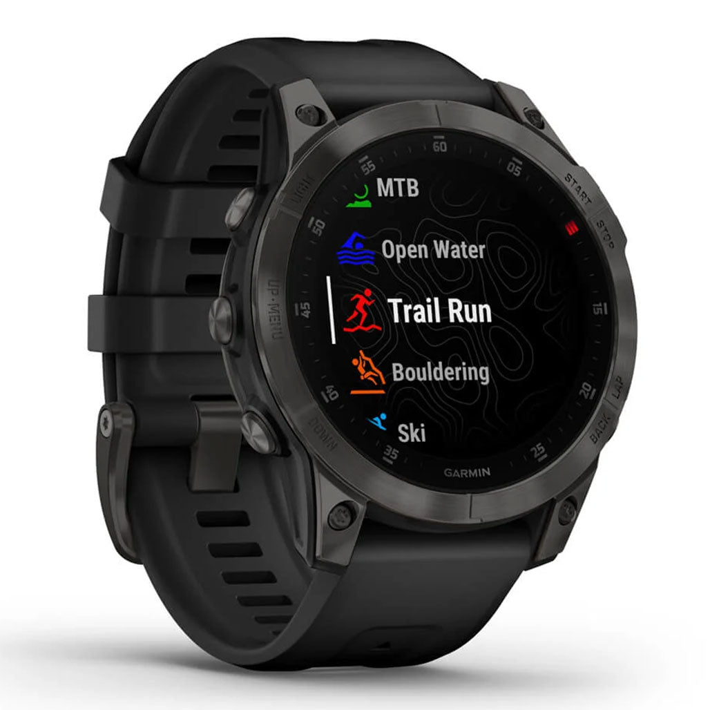 A Photo Of Garmin epix™ (Gen 2) Sapphire Edition - 010-02582-11 - Black Titanium with Black Band