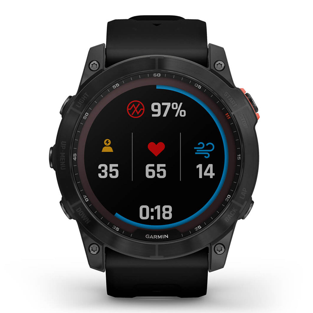 A Photo Of Garmin Fenix 7X Solar Edition - Slate grey with black band | 010-02541-01