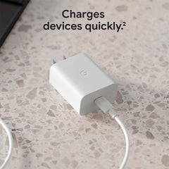 A Photo Of Google 30W USB-C Power Adapter – Compact and Fast Charging Solution for Pixel and USB-C Devices