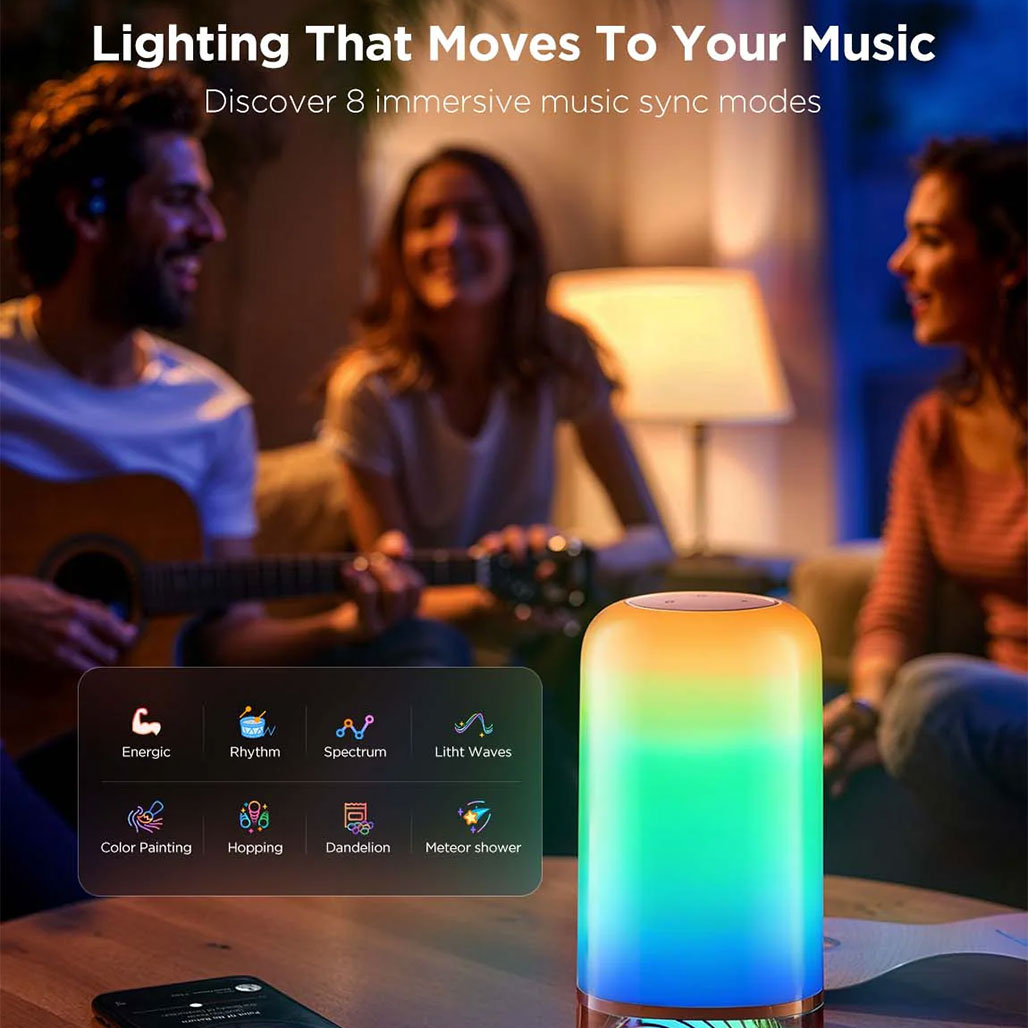 A Photo Of Govee Table Lamp 2 - RGBICWW Smart Lighting with DIY, Music Sync, and Voice Control