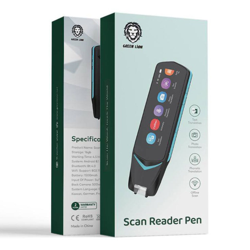 Green Lion Scan Reader Pen - Black, 32553935569148, Available at 961Souq