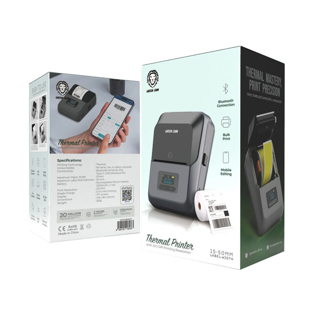 A Photo Of Green Lion Thermal Printer - Grey